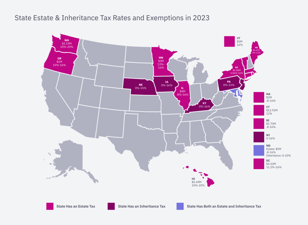 State Estate & Inheritance Tax Rates & Exemptions in 2023