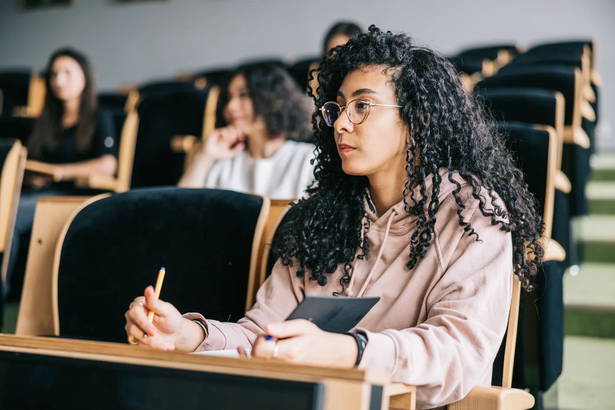 Student in classroom