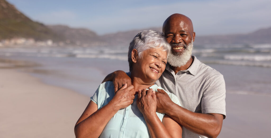 older couple out enjoying their retirement
