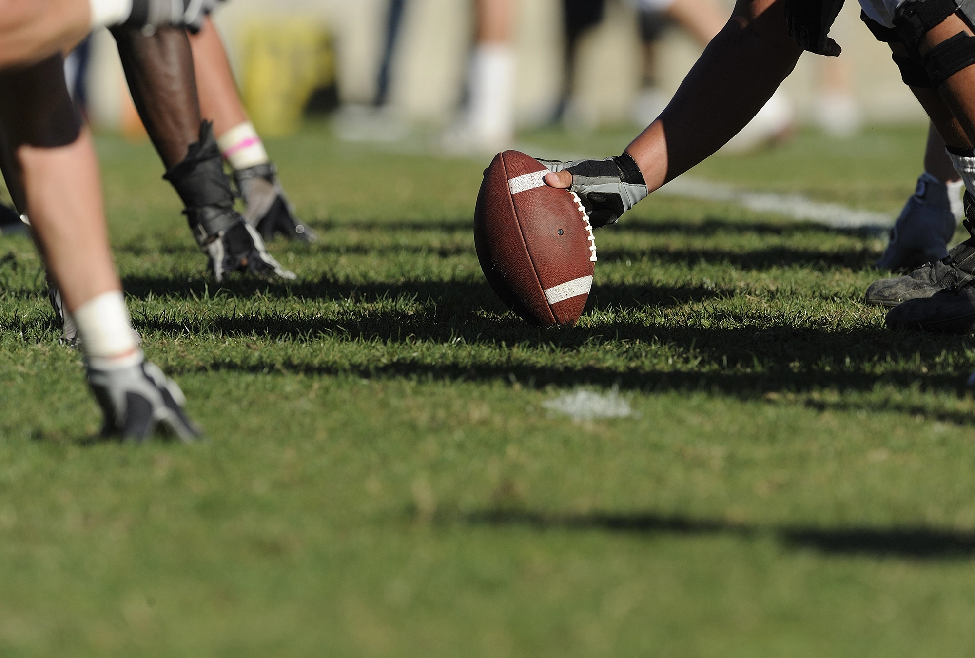 Football players on the field