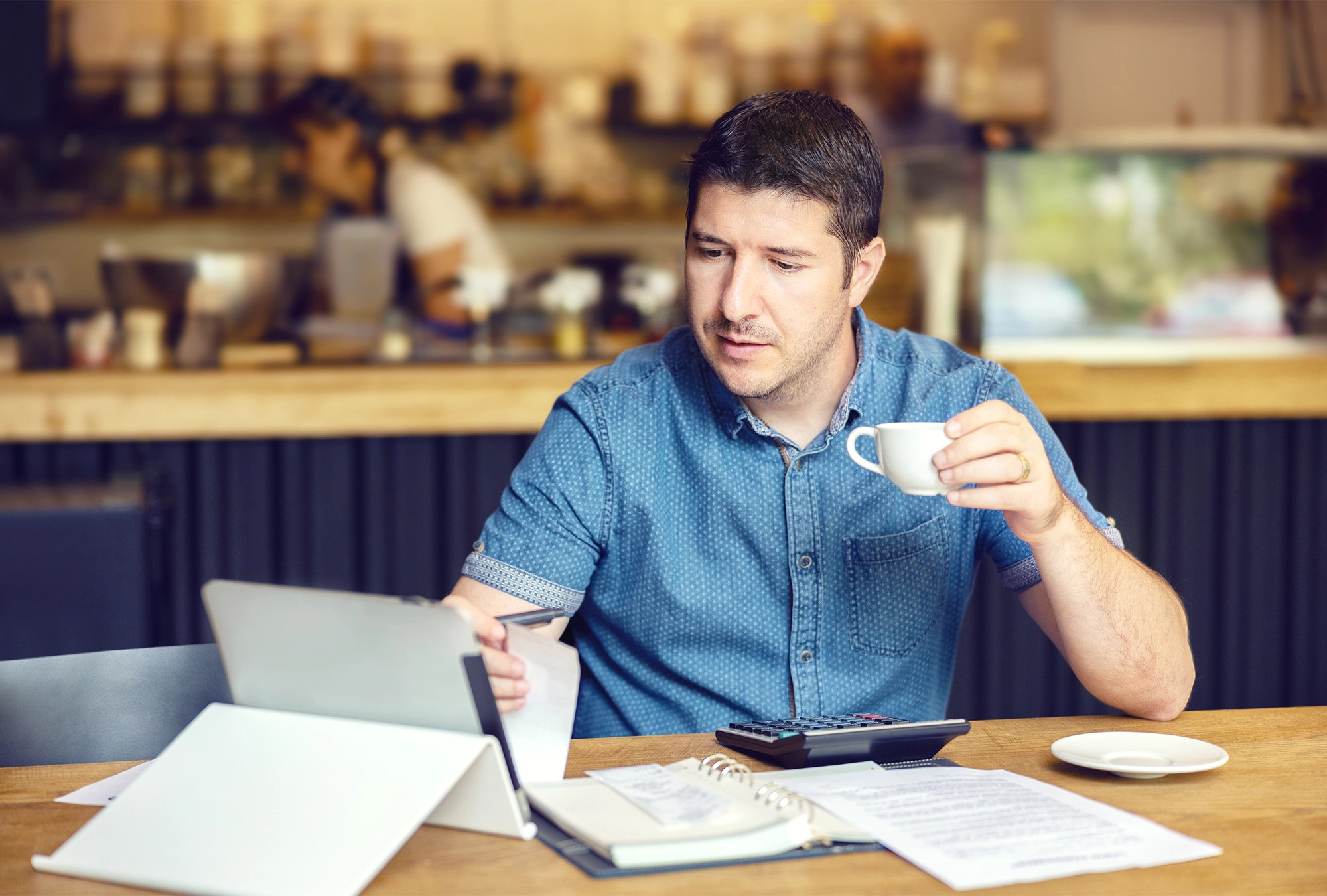 A California business owner researching salt relief