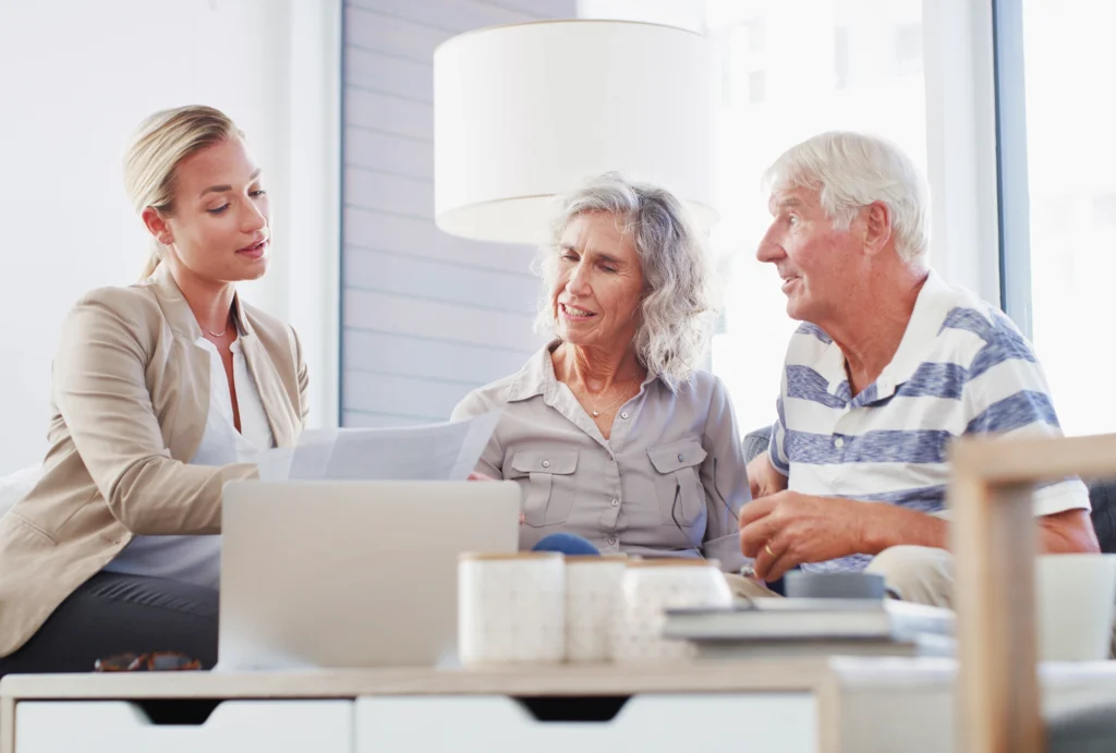 A couple evaluating annuities