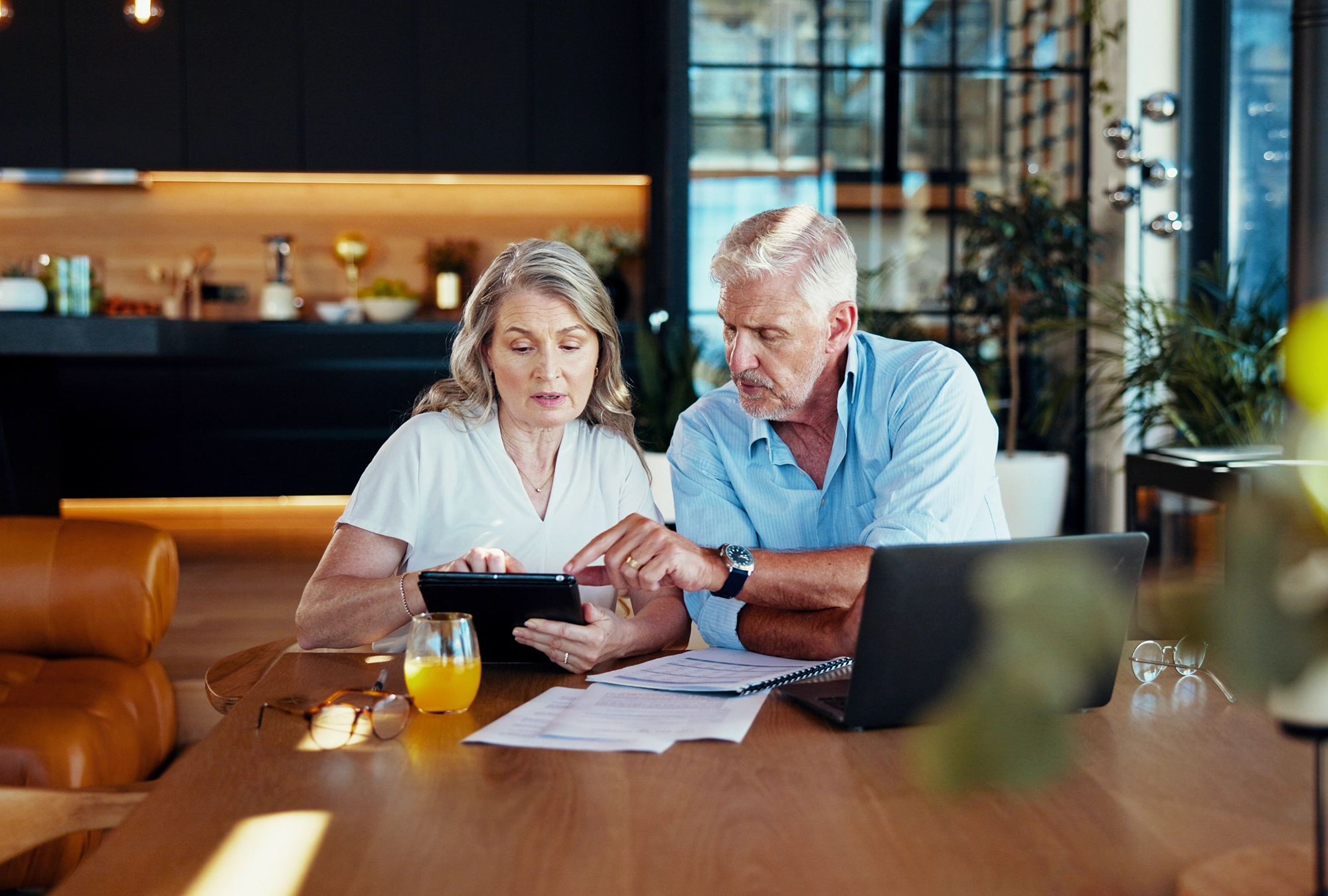 A couple discussing their Roth catch up contributions