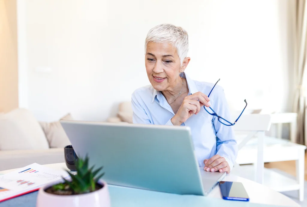 Older Woman Viewing Computer
