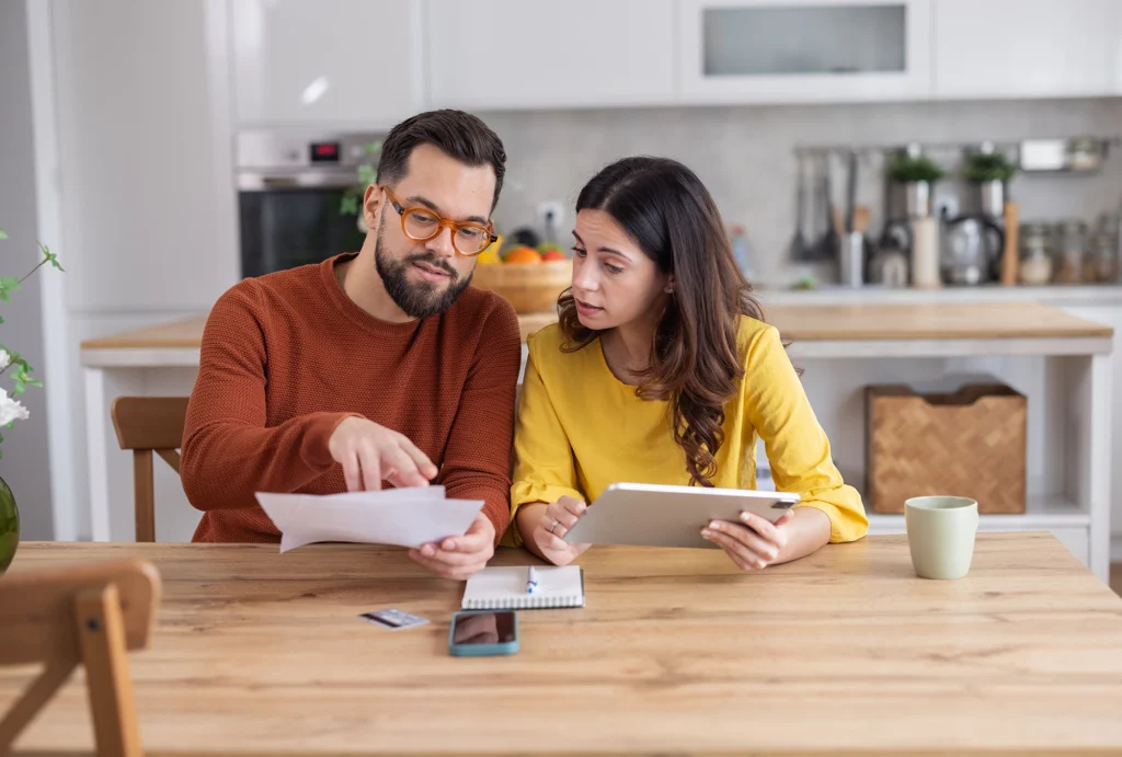 Couple discussing retirement