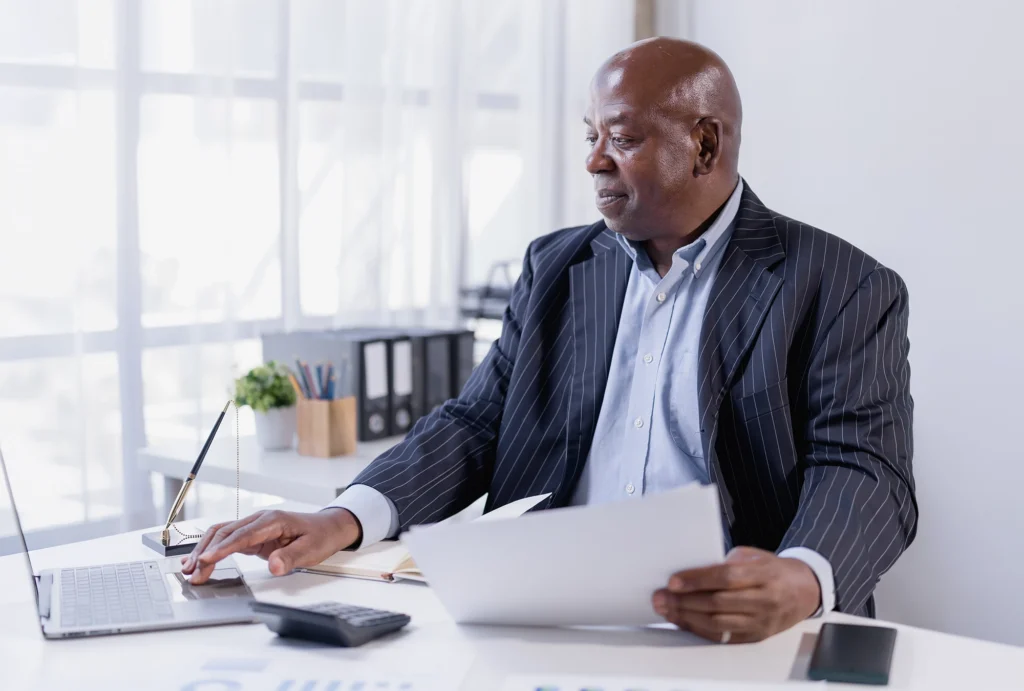 Man working at desk